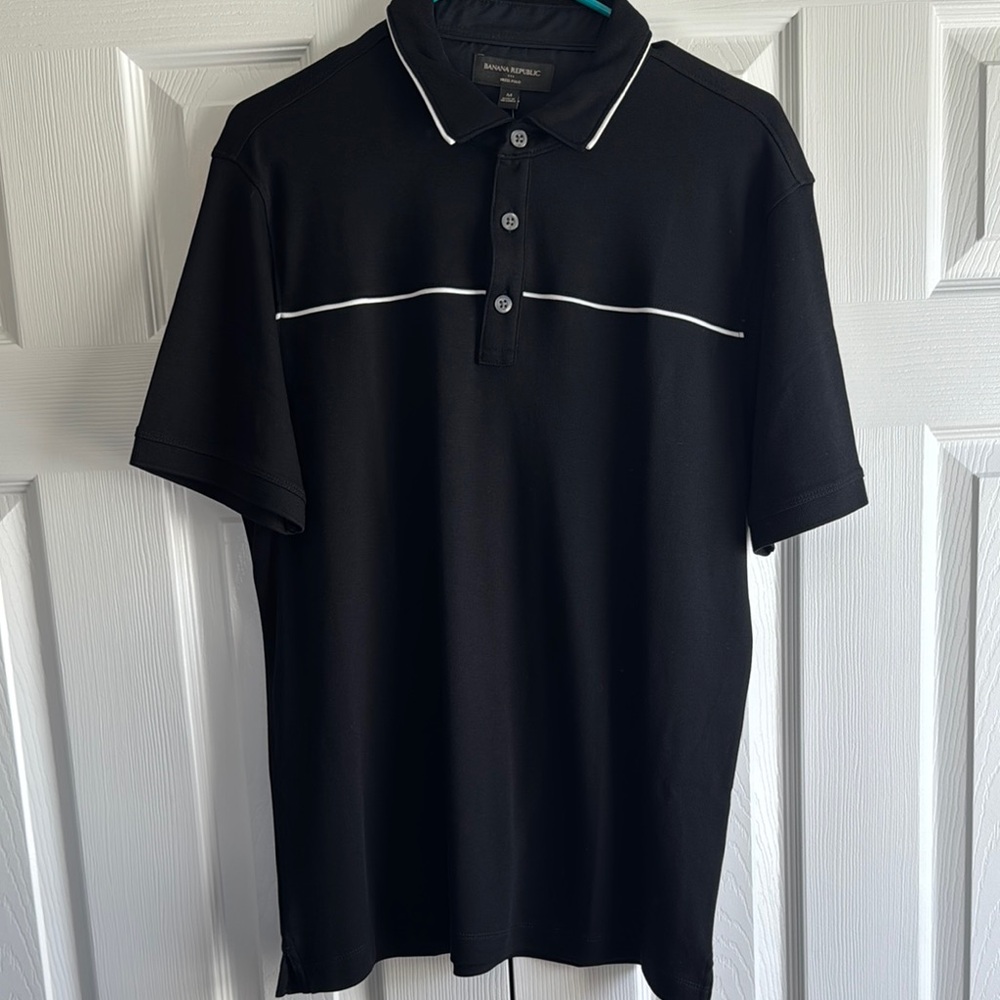 Banana Republic- Black Dress Polo- M